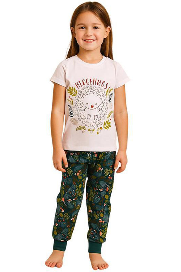 Kids Short Sleeve Top & Floral Cuffed Bottoms - 3 to 4 Years