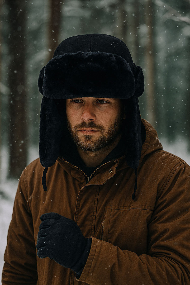 Unisex Winter Trapper Hat – Warm Faux Fur Ear Flap Hat for Cold Weathe ...