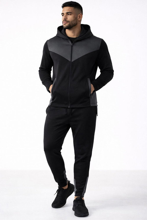 Men’s Colour Block Tracksuit Set | Full Zip Hoodie & Joggers