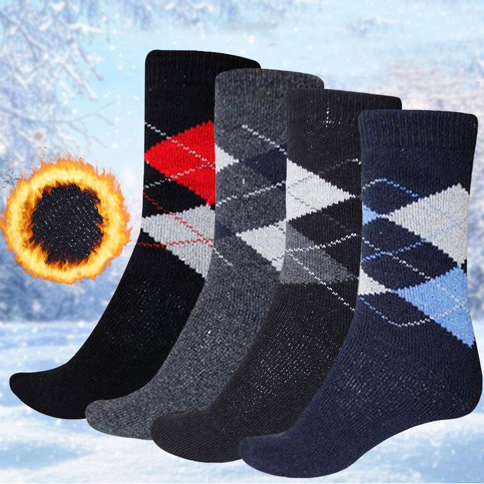 6 Pack Thermal Socks