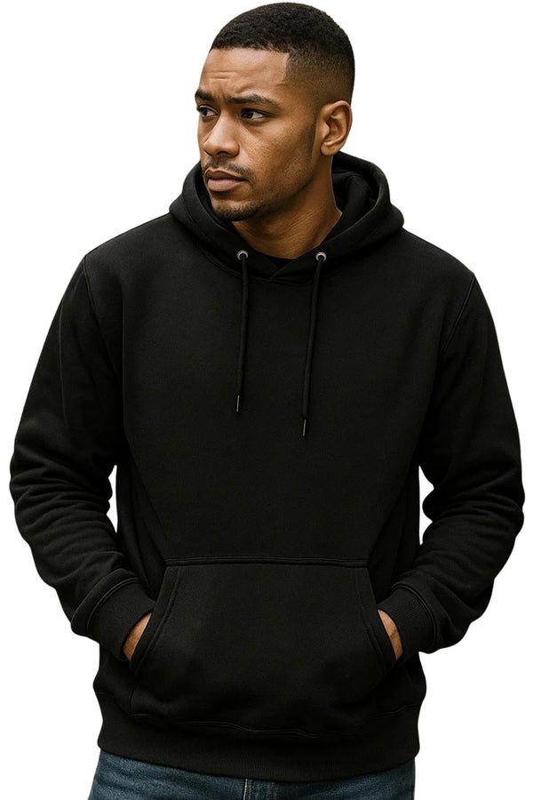 Plain Polyester Pullover Hoodie