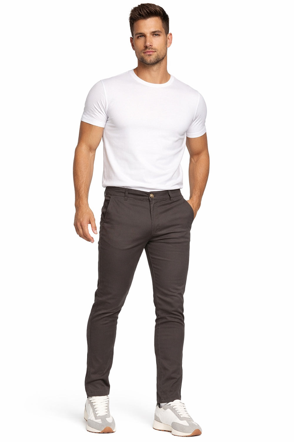 Crosshatch Designer Slim Fit Cotton Pants