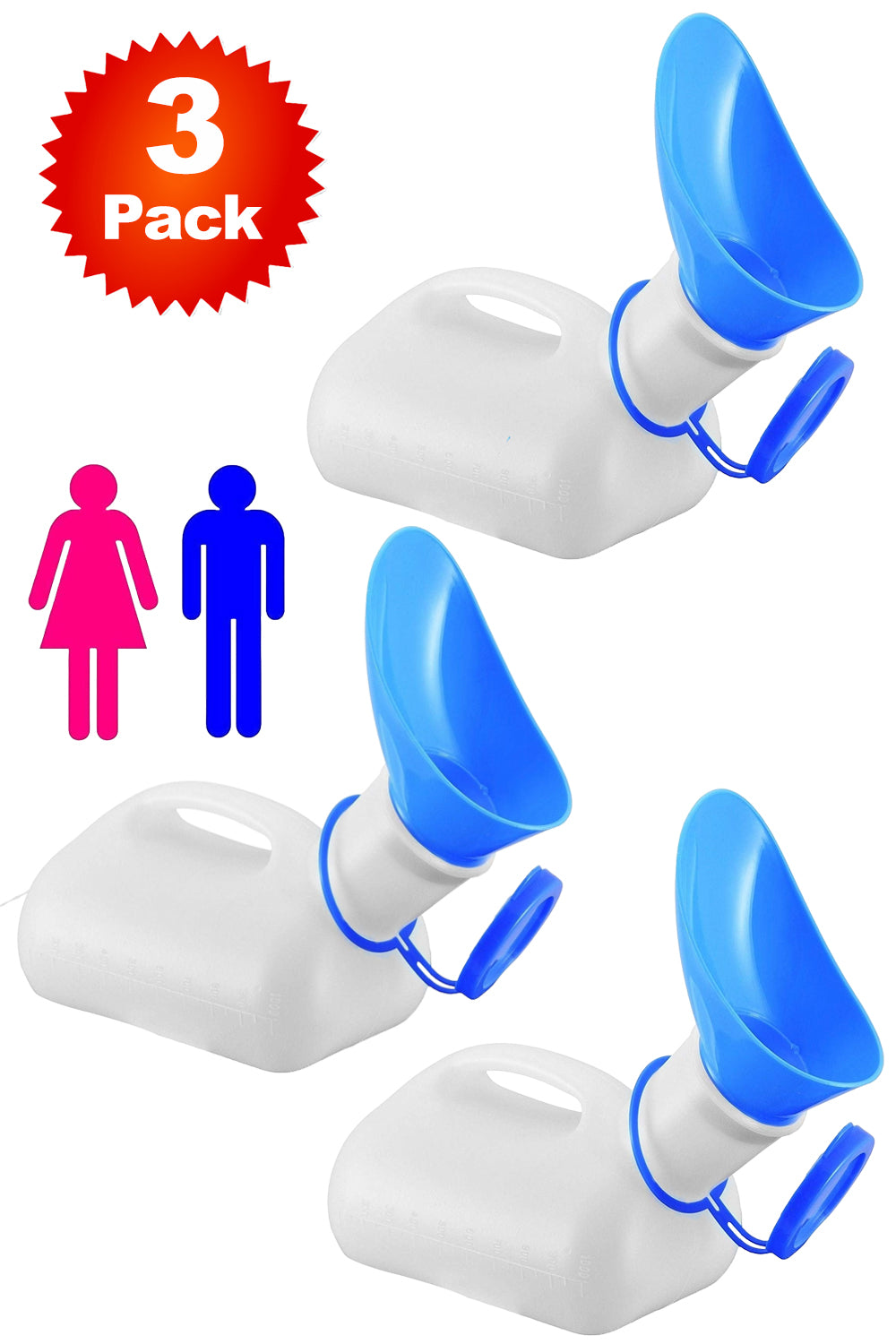 Portable Urinal Bottle Lid & Handle – Leak Proof Reusable Bedside & Travel Urine Container