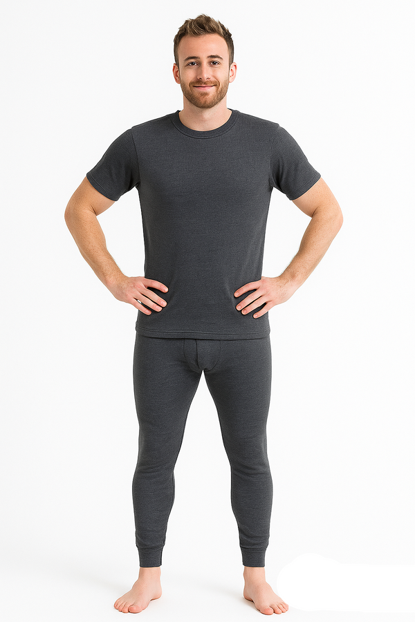 Men’s Thermal Base Layer Set - Short Sleeve Top & Long Johns
