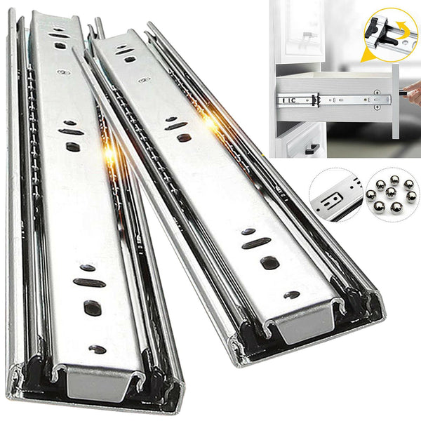 Pair of Full Extension Ball Bearing Drawer Runners - 10" to 24"