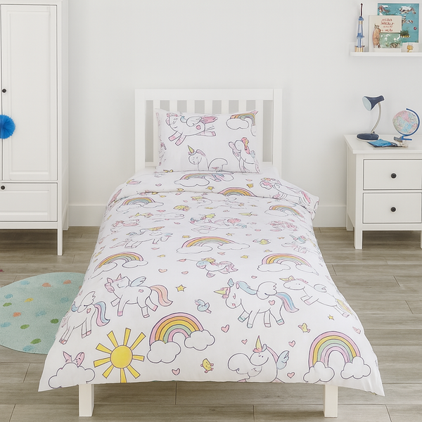 Single Unicorn Duvet Cover Set | Polycotton Bedding