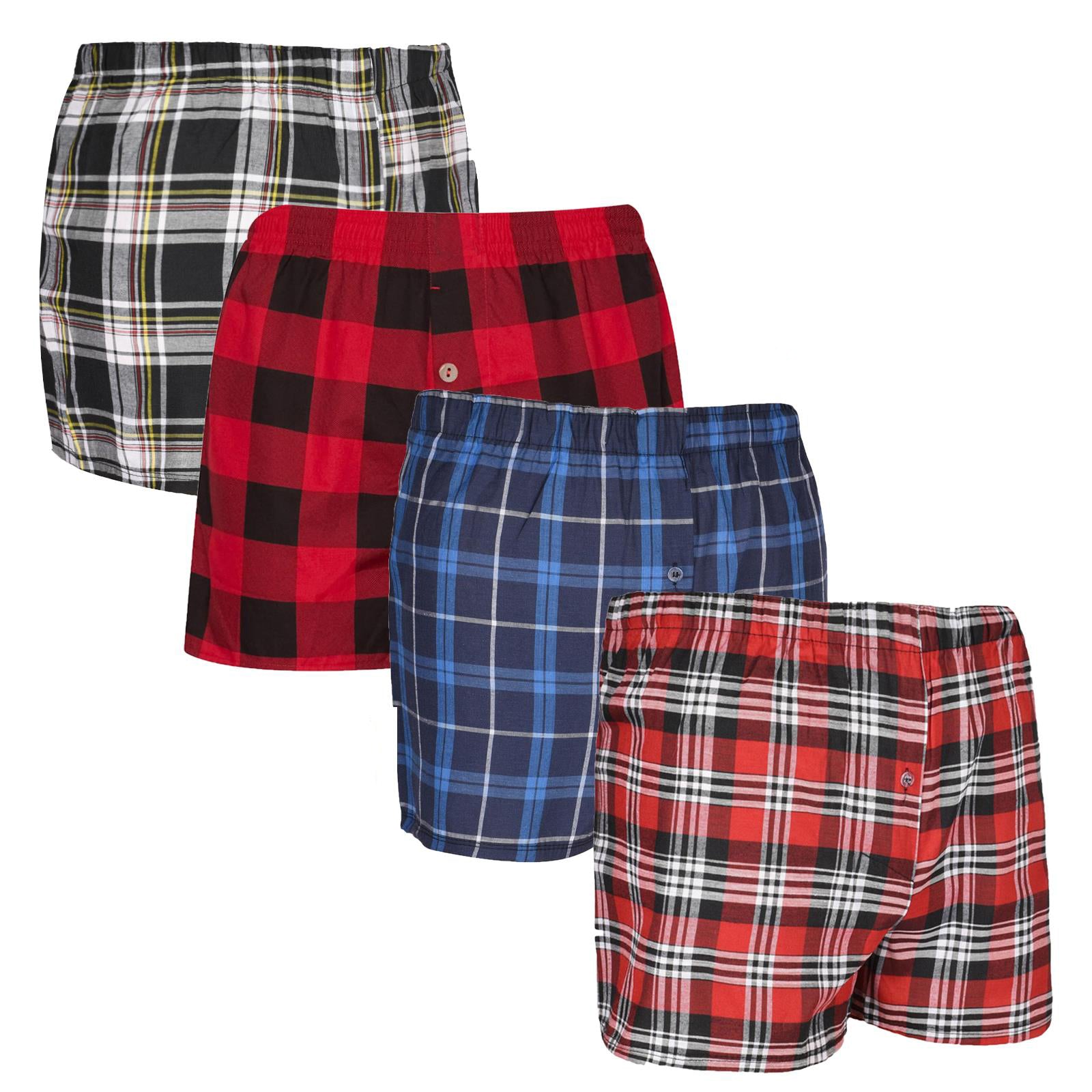 6 Pack Woven Boxers