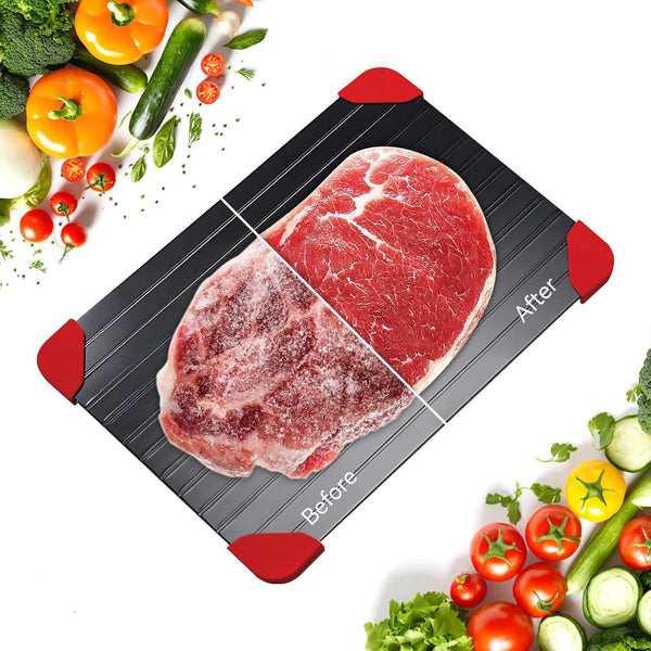 Rapid Defrosting Tray with Grips | Aluminium Thawing Plate