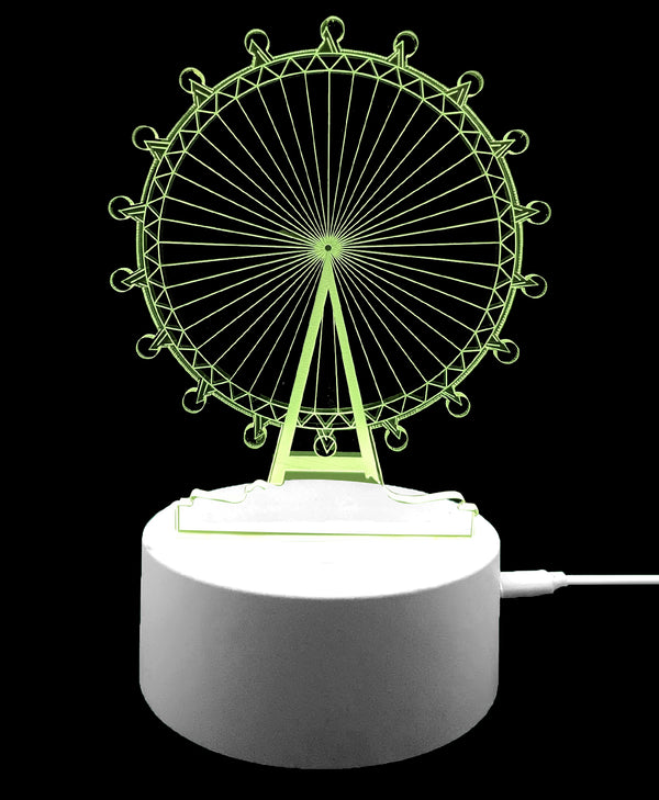 London Eye 3D Illusion LED Night Lamp - 7 Colour Changing