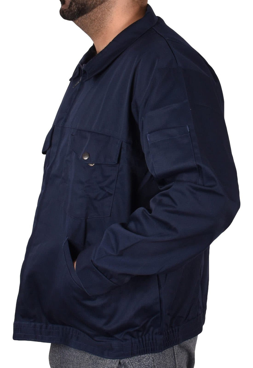 Heavy Polycotton Navy Work Jacket - S/M – 5poundstuff