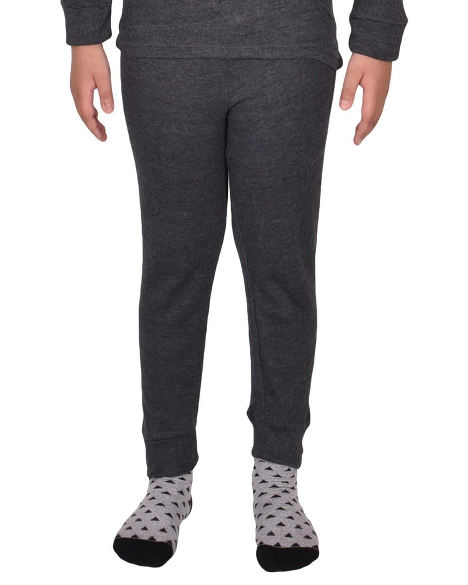Kids Thermal Underwear Set Long Sleeve Charcoal 5poundstuff