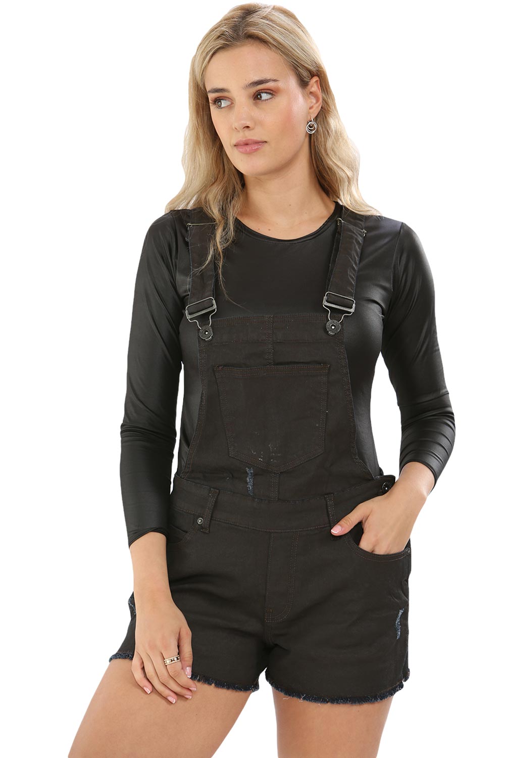 Coated Denim Stretchable Dungaree