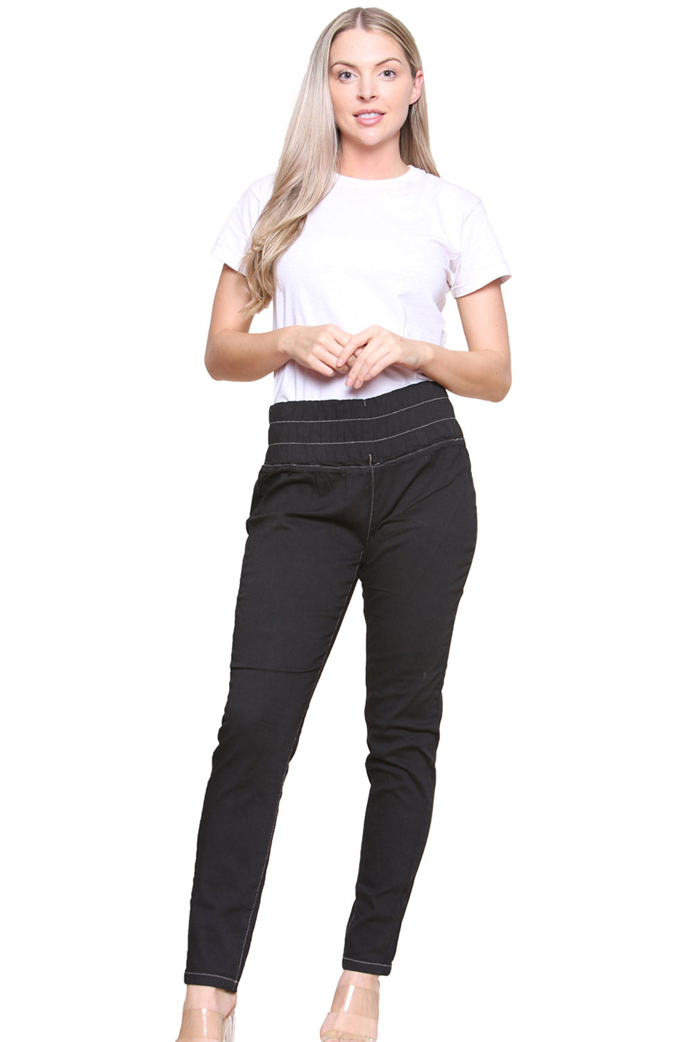Slim Fit Pants Elastic Waistband – Comfortable & Stylish Everyday Wear